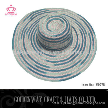 Fashion trendy summer beach blue hats para senhoras